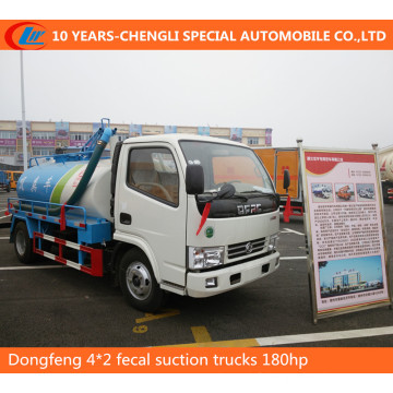 Dongfeng 4 * 2 camions d&#39;aspiration fécale 180HP